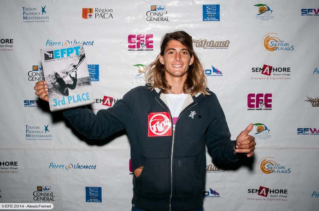 Jacopo Testa from Italy takes 3rd place overall 2014 ©  Alexis Fernet http://www.efpt.net/